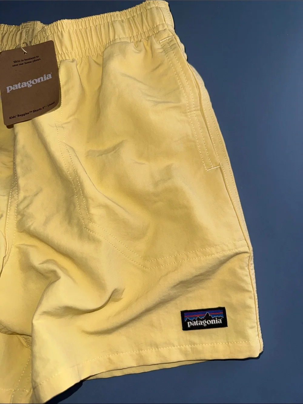 Patagonia Kids Yellow Swim Shorts
